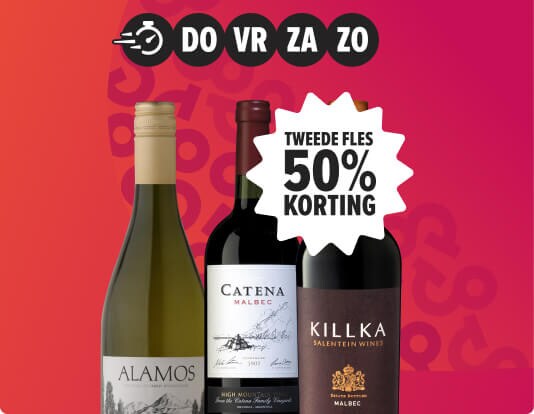 argentijnse wijn weekenddeal tweede fels 50% korting
